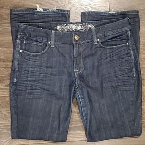 ❤EXPRESS EVA CURVY MID RISE BOOTCUT JEANS, 10S